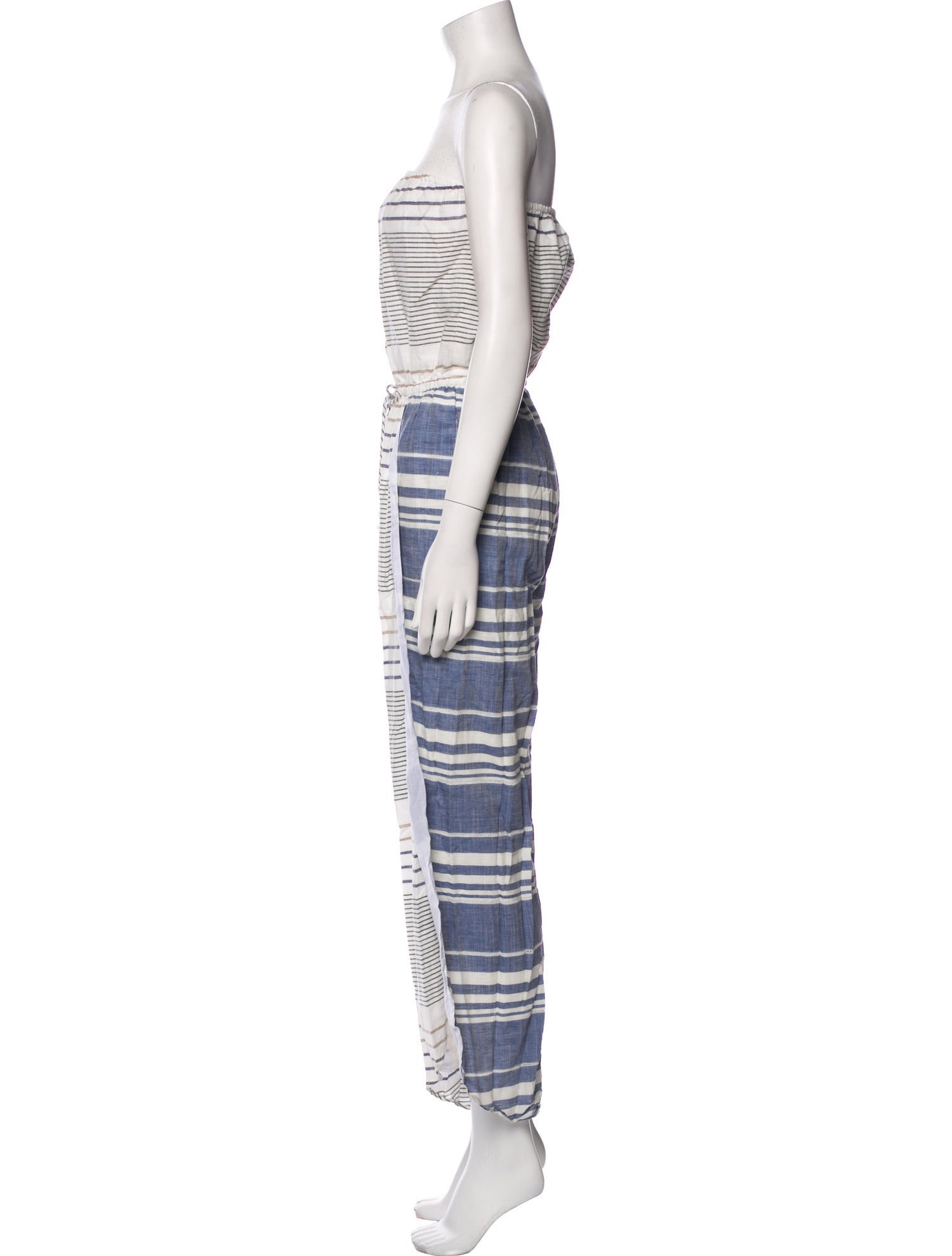 Saylor Striped Strapless Jumpsuit