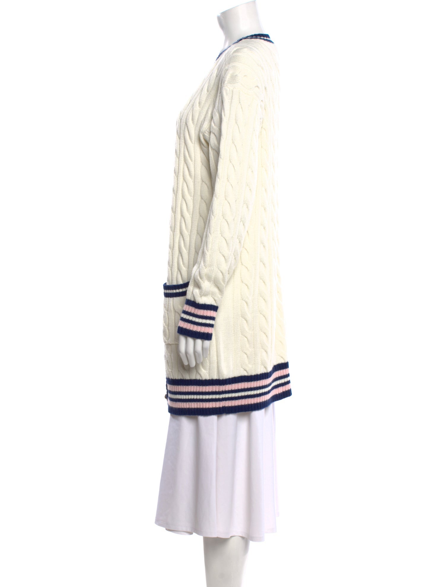 Saylor Striped V-Neck Sweater
