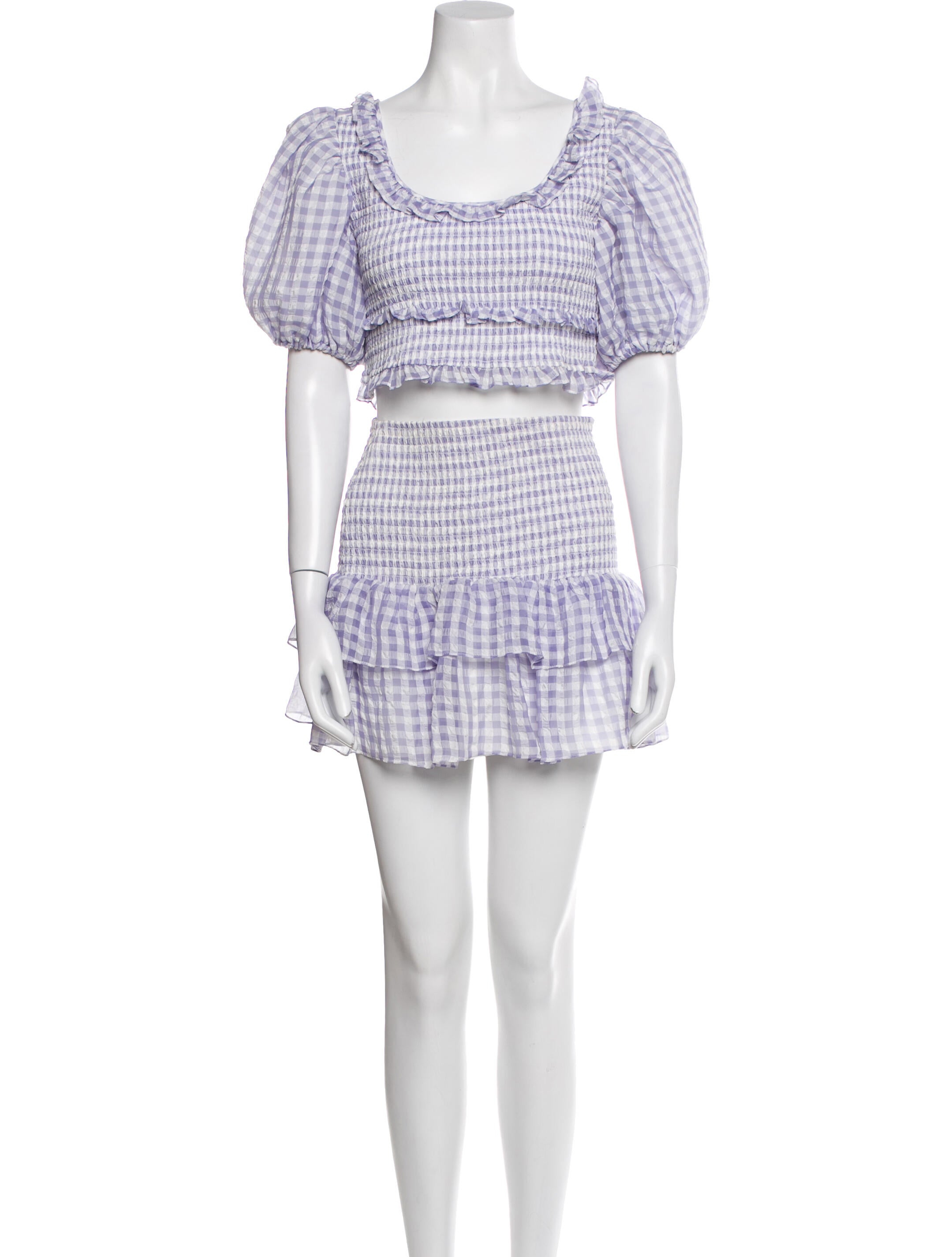 Saylor Plaid Print Skirt Set