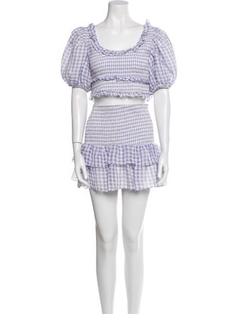 Saylor Plaid Print Skirt Set