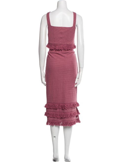 Saylor Fringe Trim Accent Skirt Set