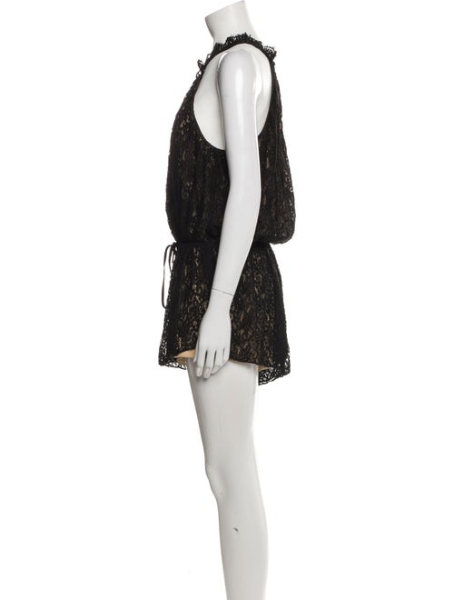 Saylor Lace Pattern Crew Neck Romper