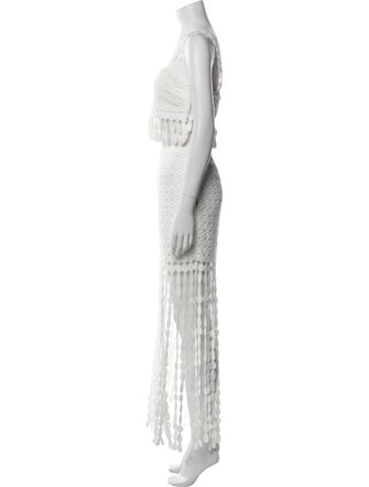 Saylor Fringe Trim Accent Skirt Set