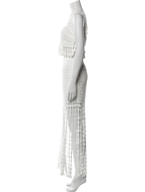 Saylor Fringe Trim Accent Skirt Set