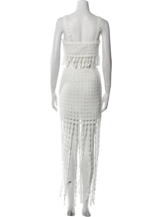 Saylor Fringe Trim Accent Skirt Set