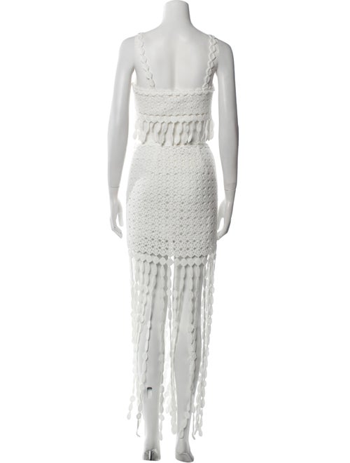 Saylor Fringe Trim Accent Skirt Set