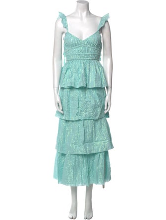 Saylor Lace Pattern Long Dress