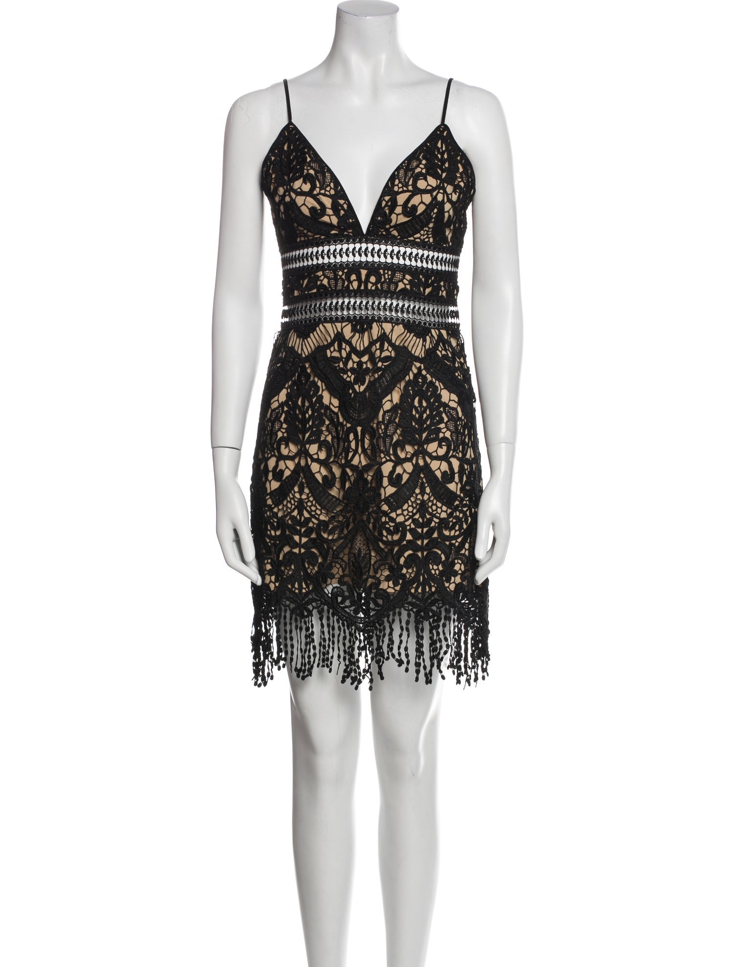 Saylor Lace Pattern Mini Dress