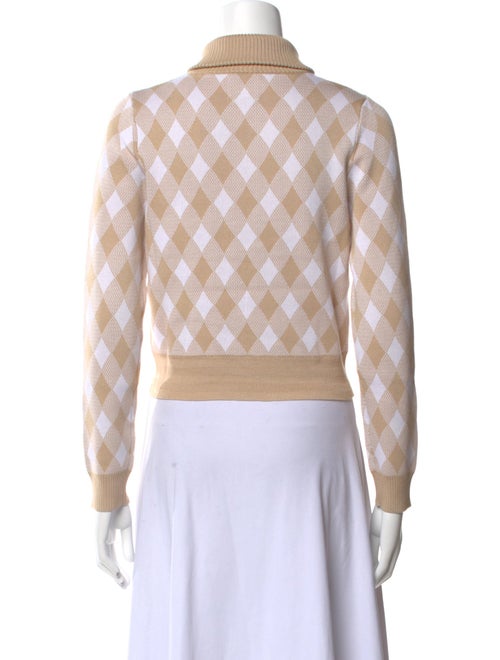 Saylor Plaid Print Mock Neck Sweater