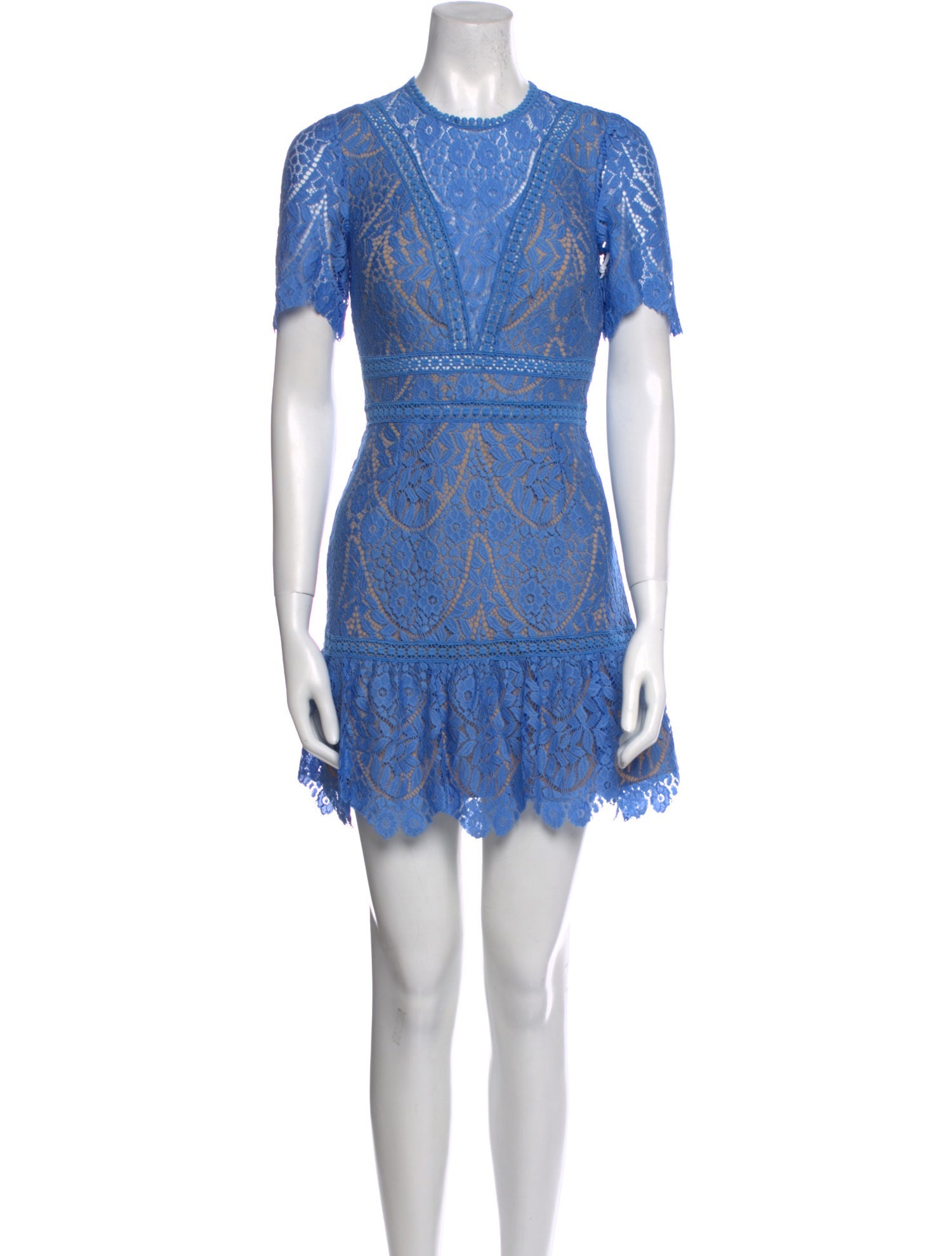Saylor Lace Pattern Mini Dress