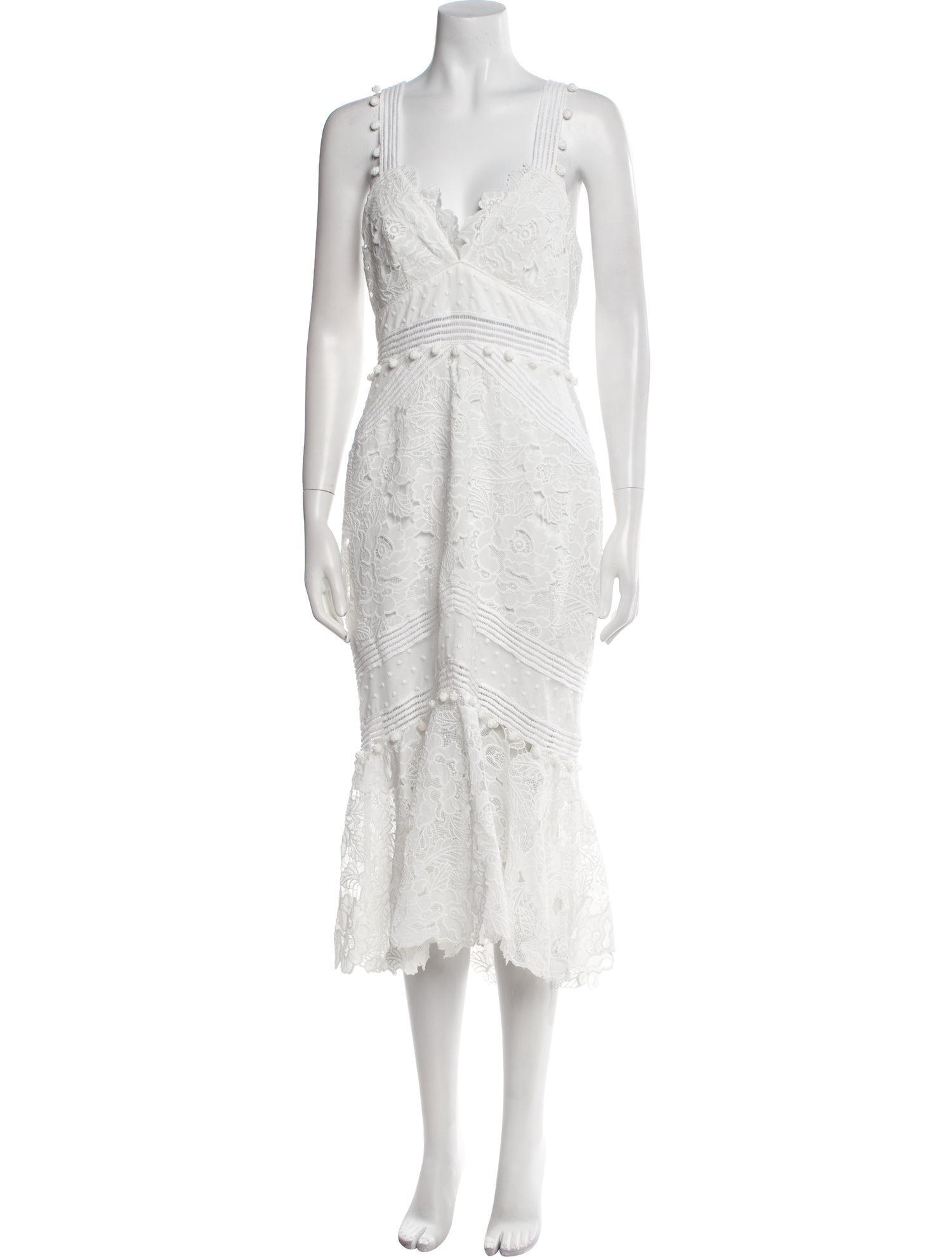 Saylor Lace Pattern Midi Length Dress