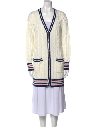 Saylor Striped V-Neck Sweater