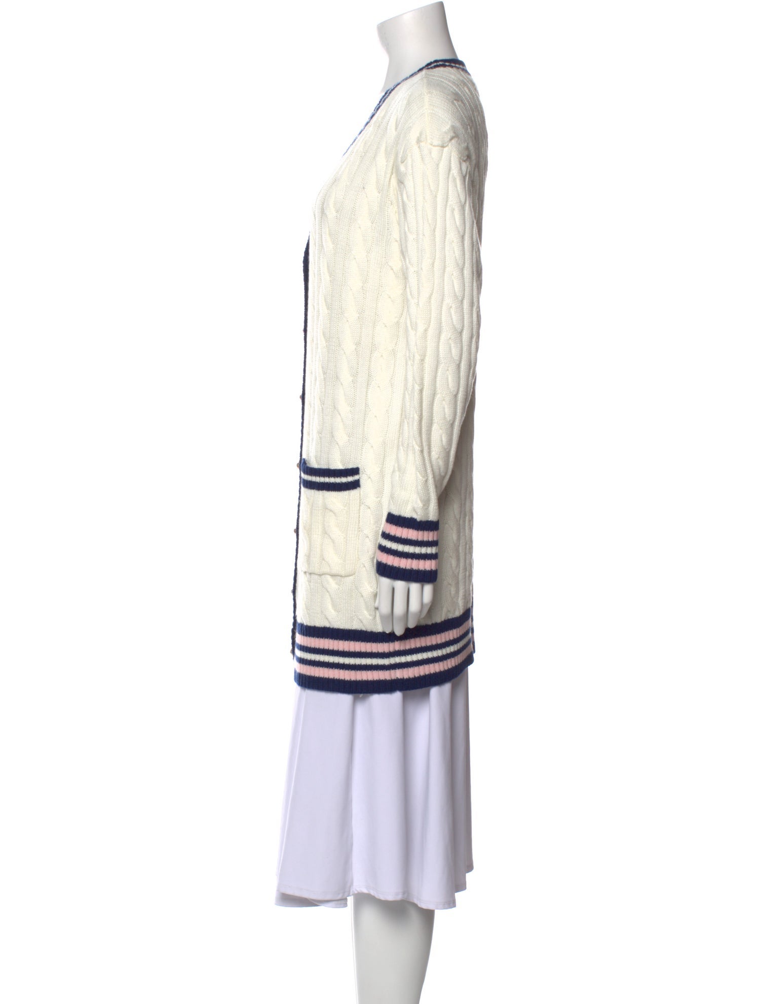 Saylor Striped V-Neck Sweater