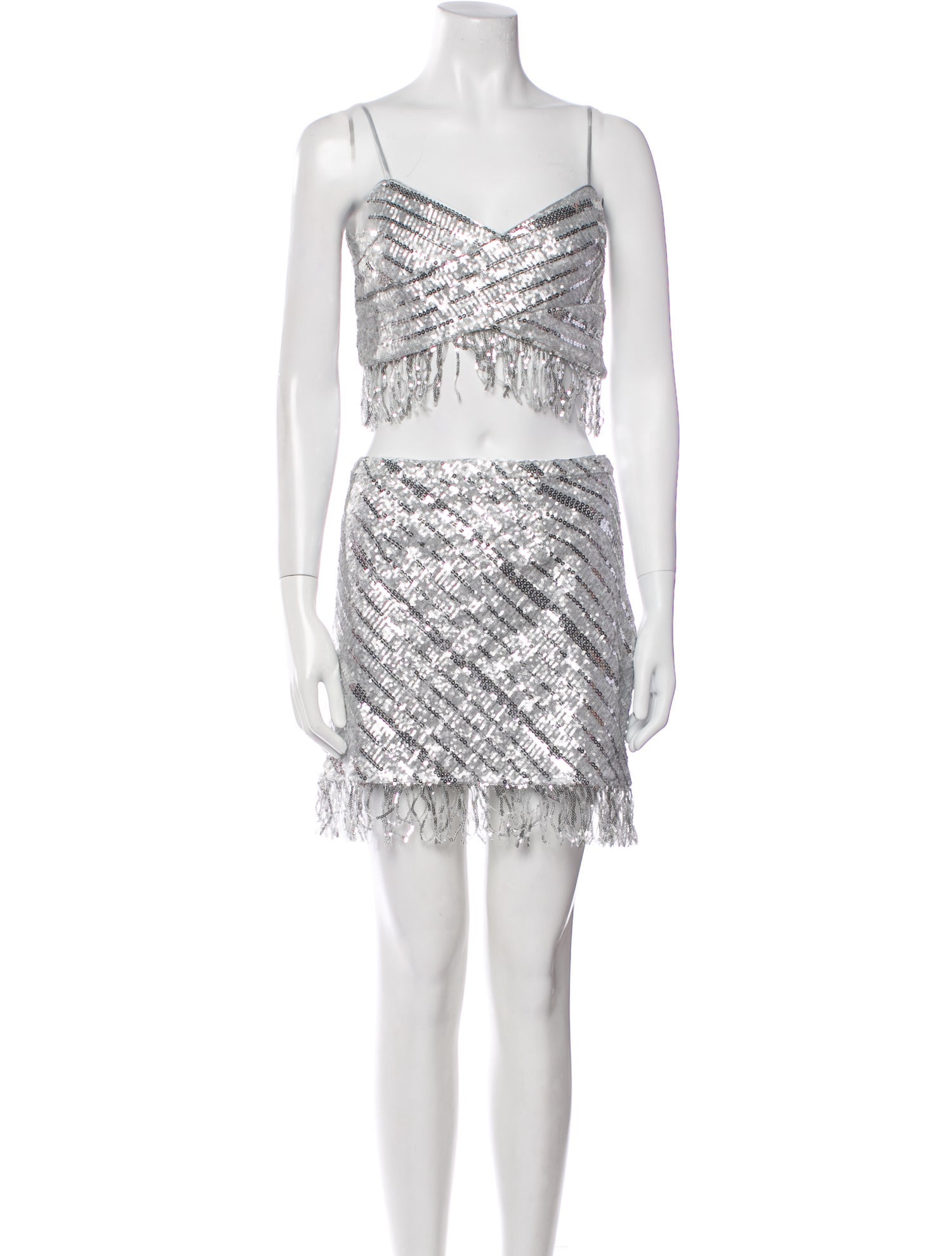 Saylor Sequin Embellishments Skirt Set