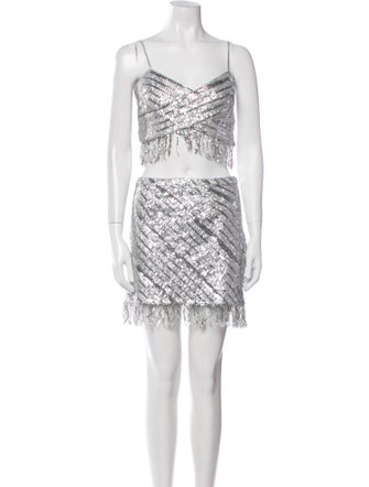 Saylor Sequin Embellishments Skirt Set