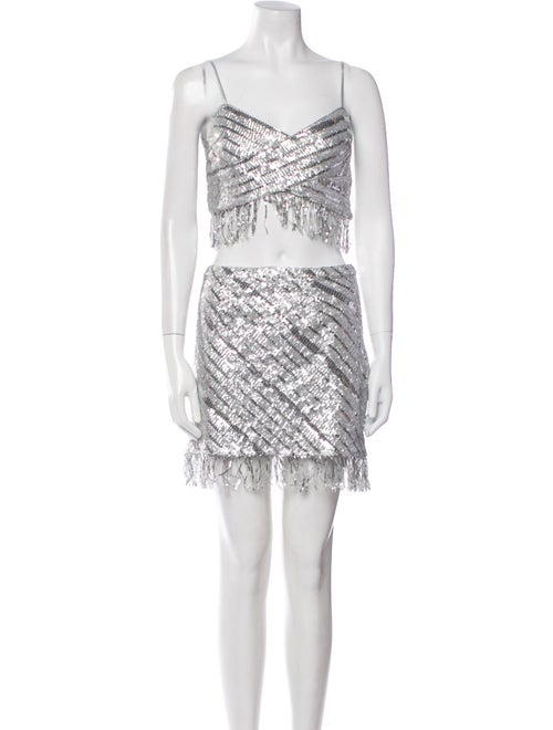 Saylor Sequin Embellishments Skirt Set