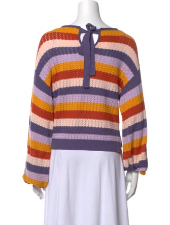 Saylor Striped Scoop Neck Sweater