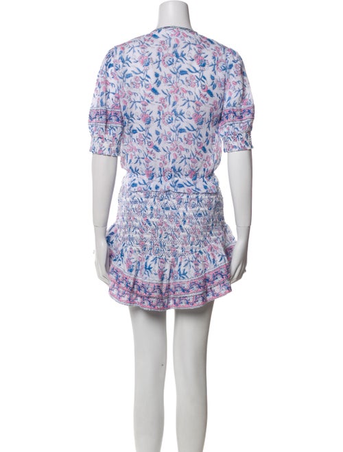 Saylor Paisley Print Crew Neck Crop Top