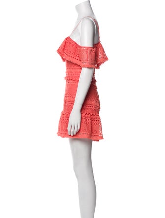 Saylor Lace Pattern Square Neckline Romper