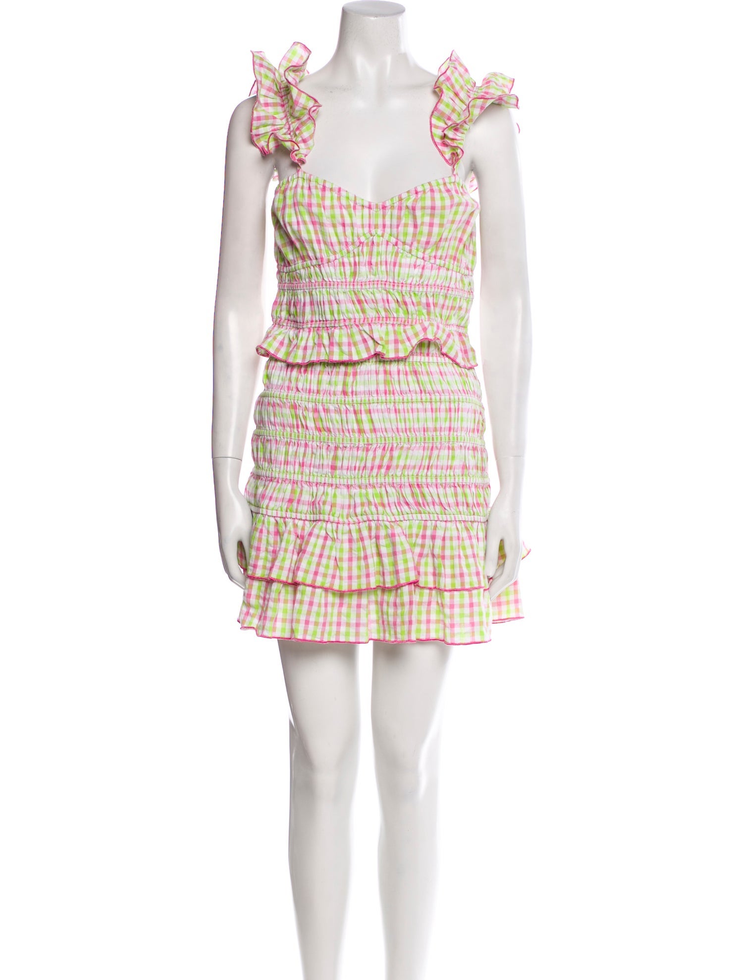 Saylor Plaid Print Mini Dress