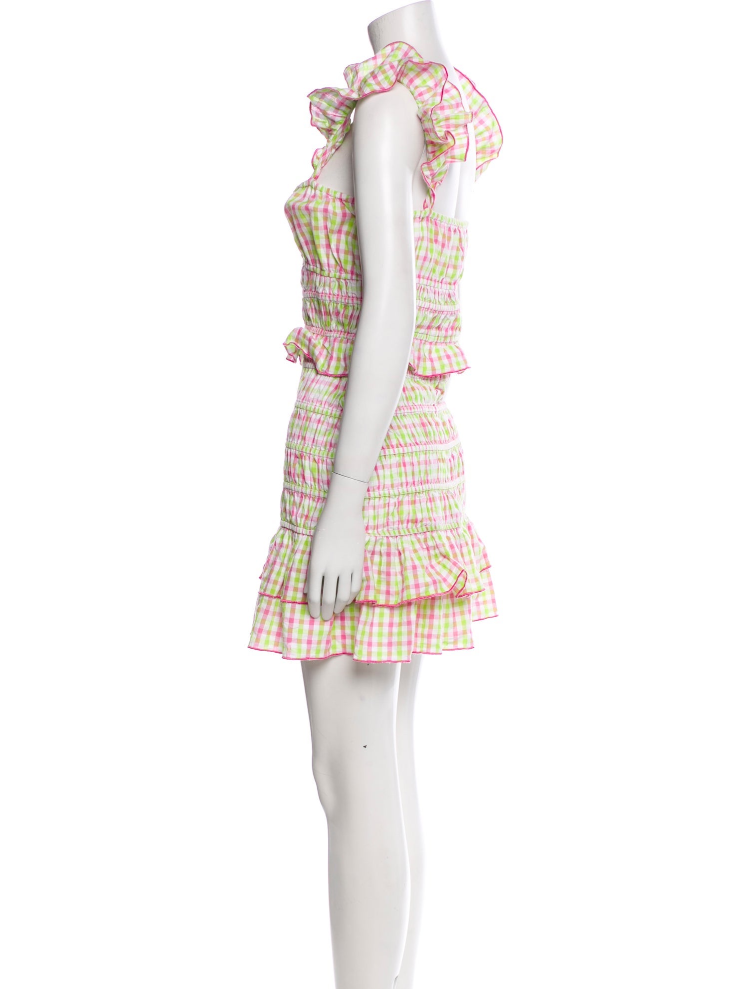 Saylor Plaid Print Mini Dress