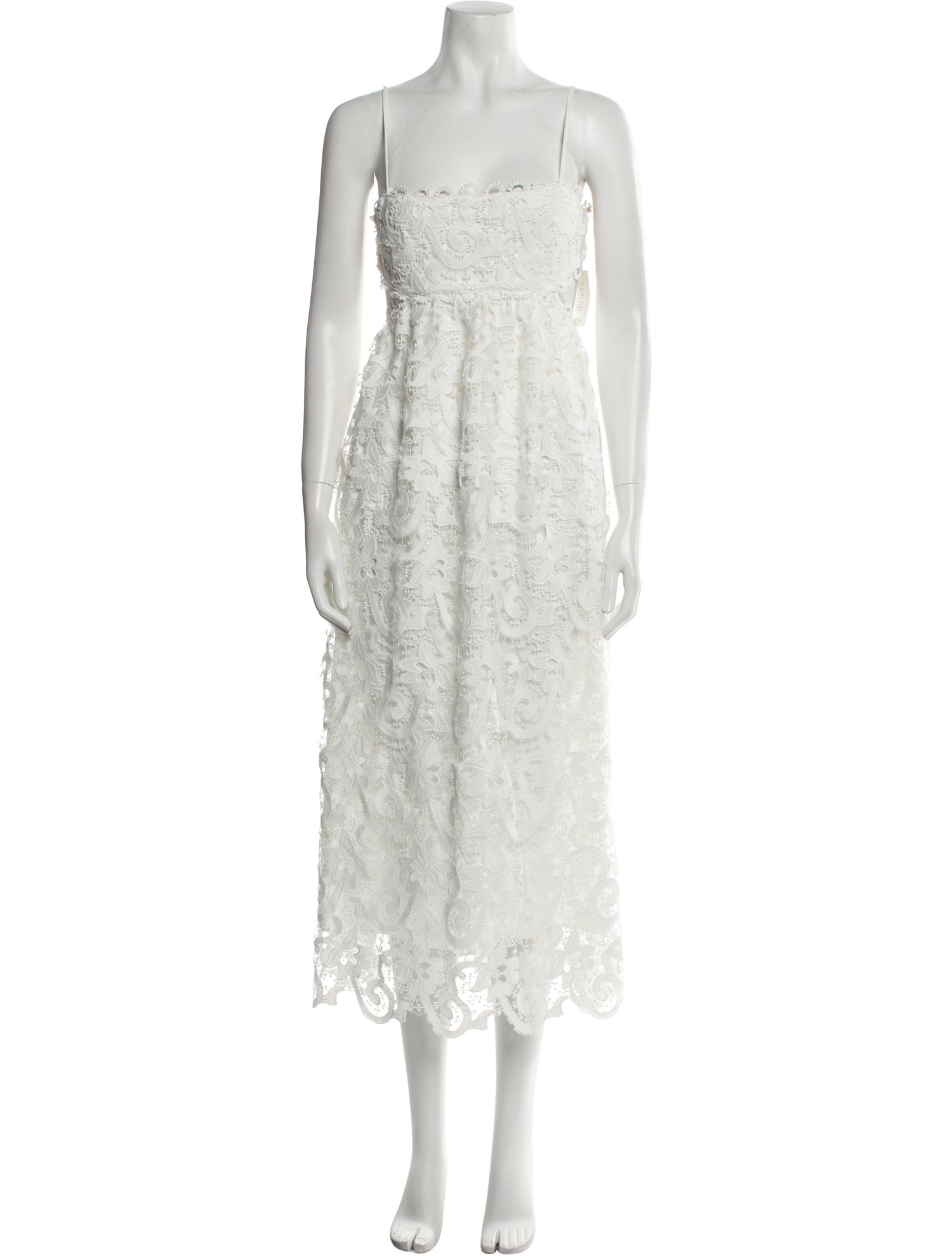 Saylor Lace Pattern Midi Length Dress w/ Tags