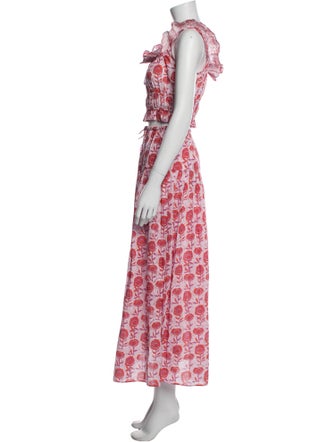 Saylor Floral Print Beaded Accents Skirt Set