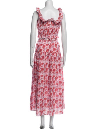 Saylor Floral Print Beaded Accents Skirt Set