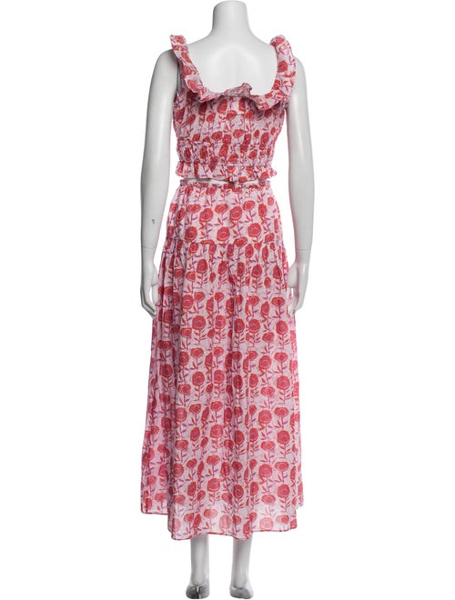 Saylor Floral Print Beaded Accents Skirt Set