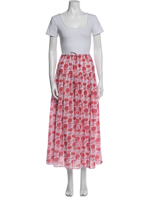 Saylor Floral Print Beaded Accents Skirt Set