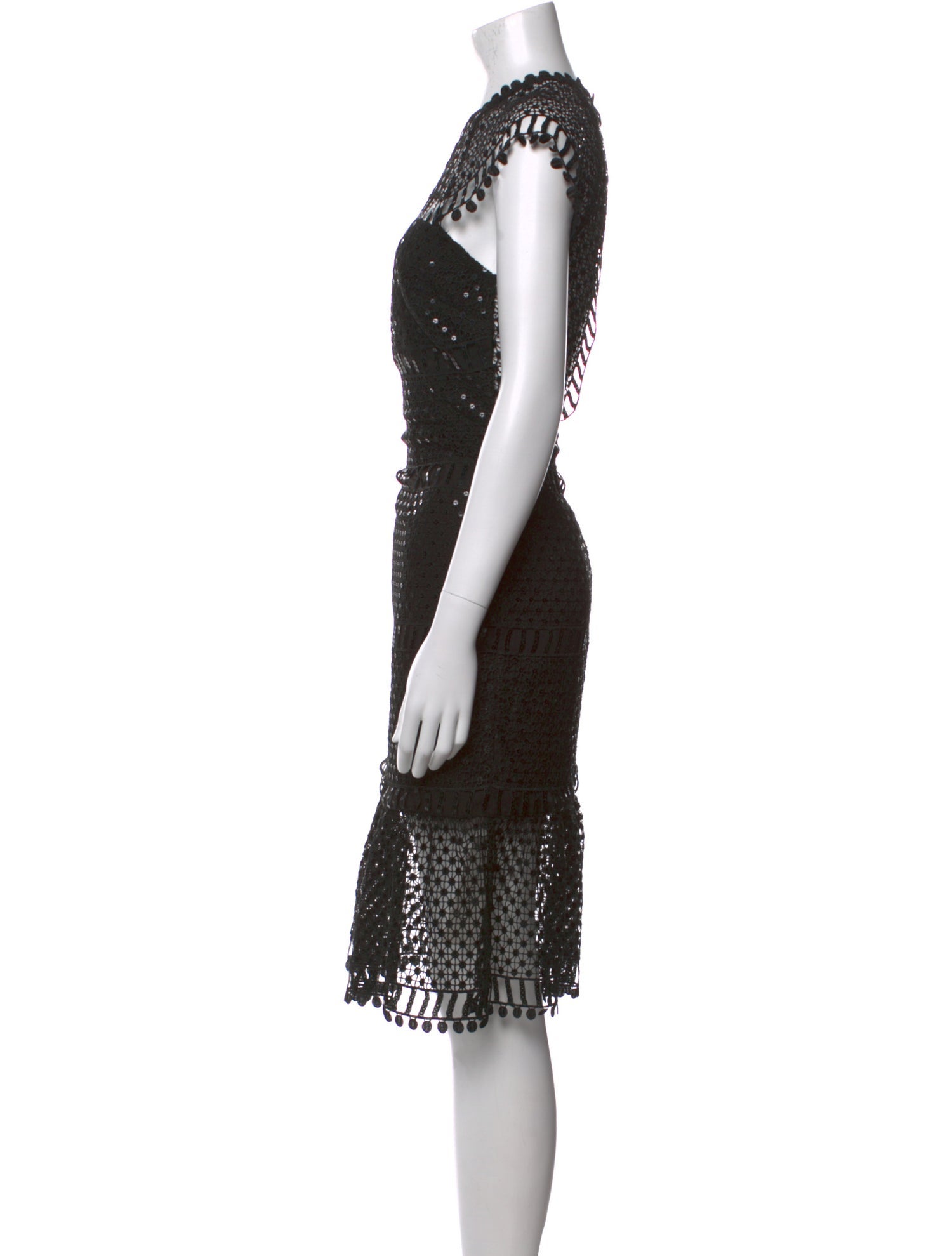 Saylor Lace Pattern Midi Length Dress