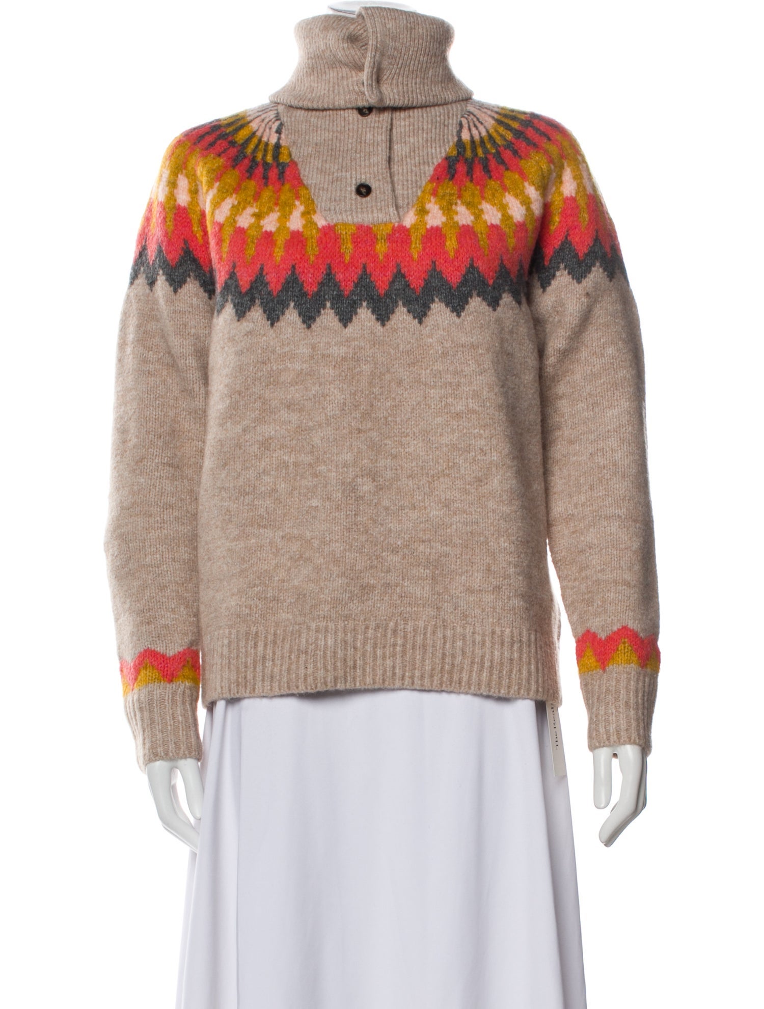 Saylor Printed Turtleneck Sweater