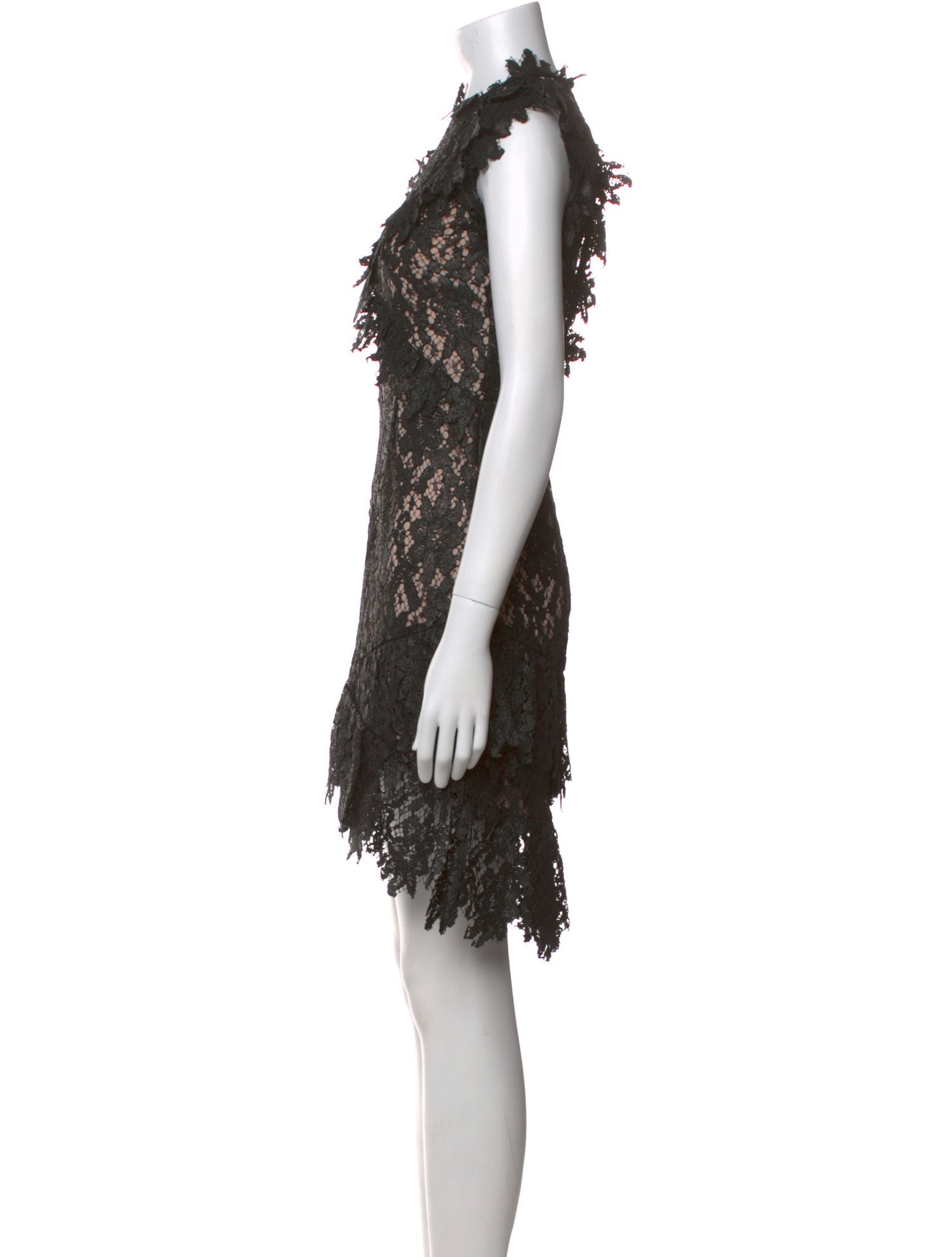 Saylor Lace Pattern Knee-Length Dress