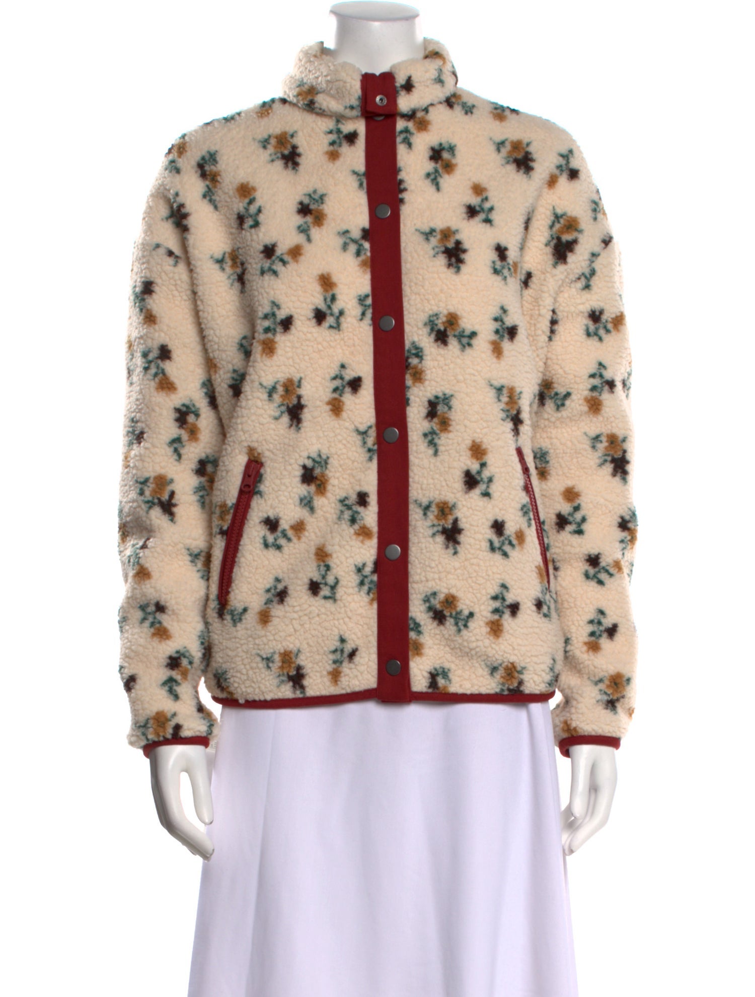 Saylor Floral Print Mock Neck Sweater