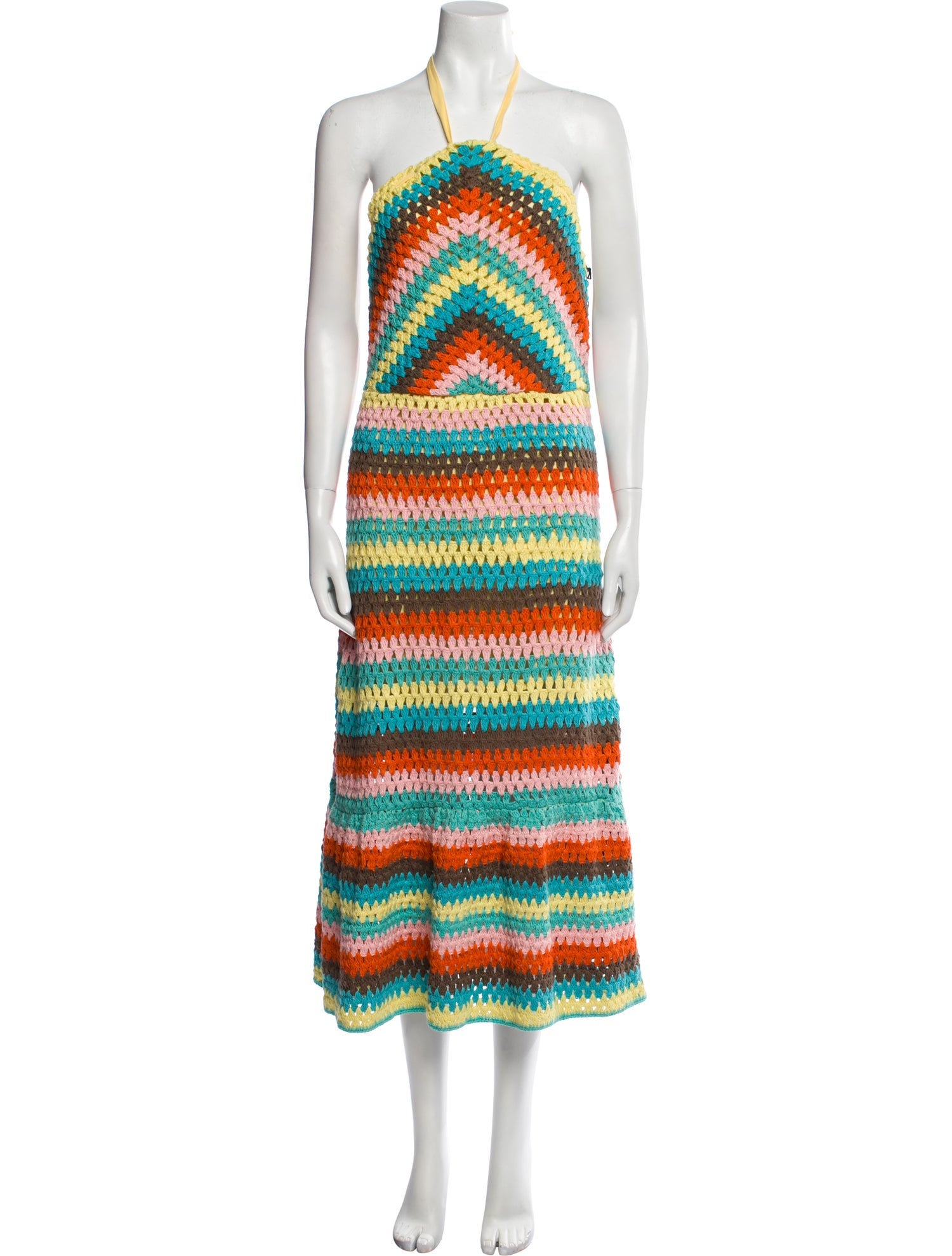 Saylor Striped Midi Length Dress w/ Tags