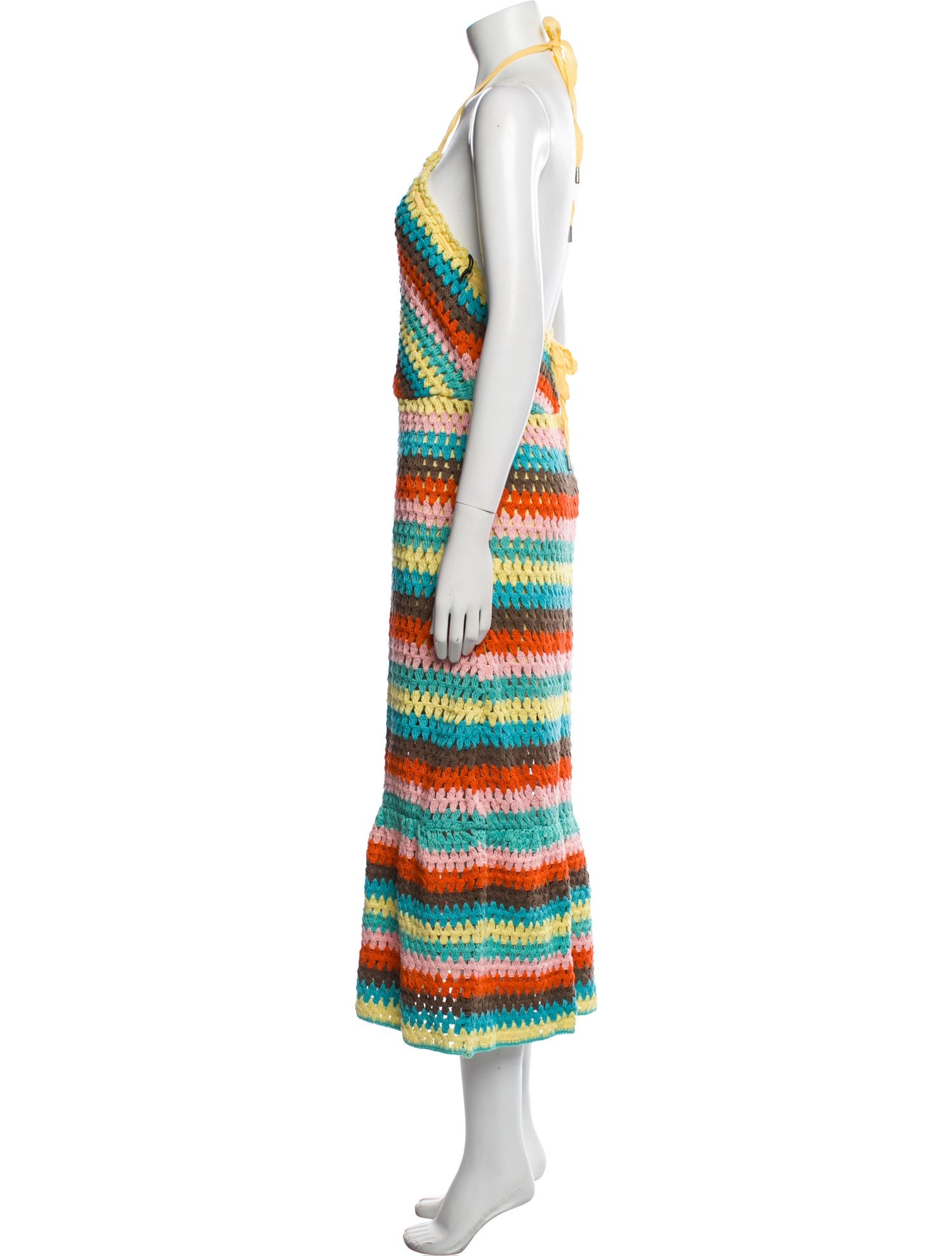 Saylor Striped Midi Length Dress w/ Tags