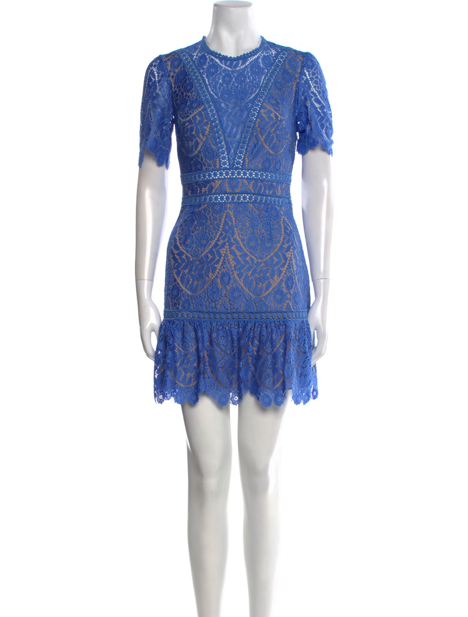 Saylor Lace Pattern Mini Dress