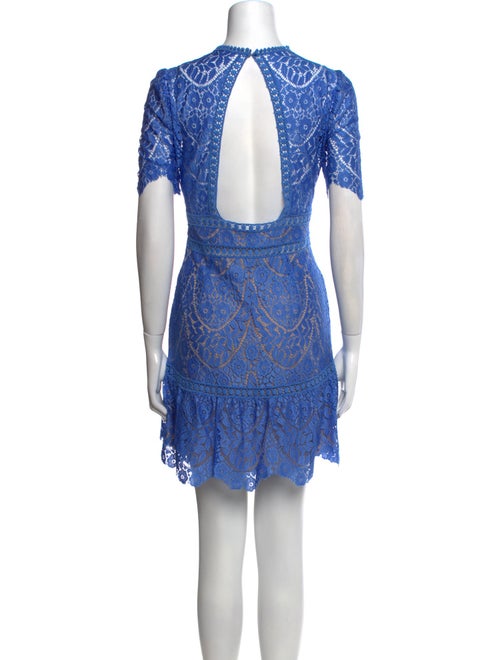 Saylor Lace Pattern Mini Dress