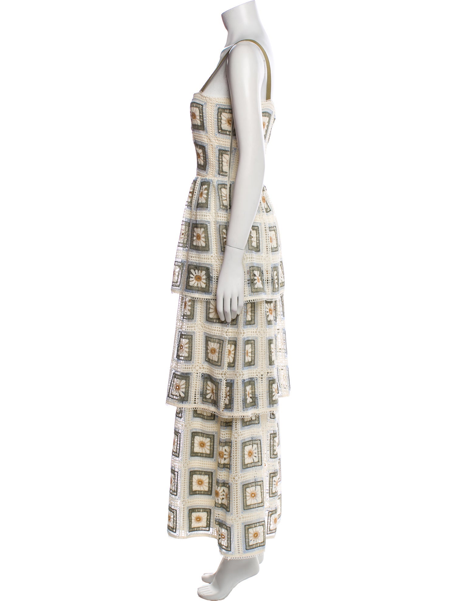 Saylor Printed Long Dress w/ Tags