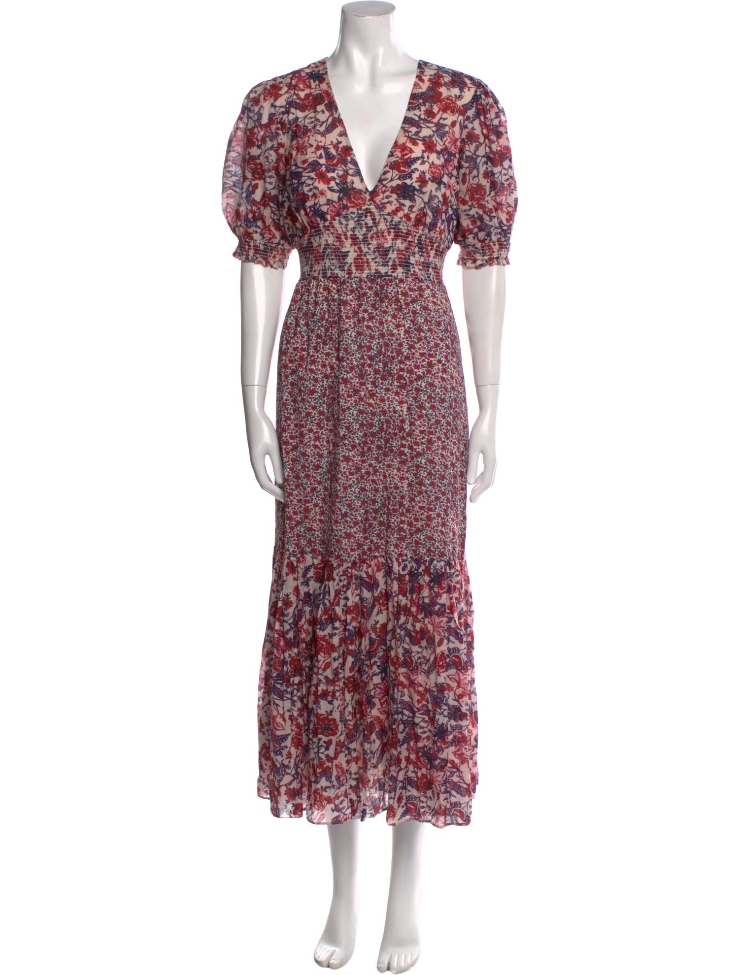 Saylor Floral Print Long Dress