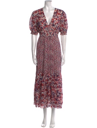 Saylor Floral Print Long Dress