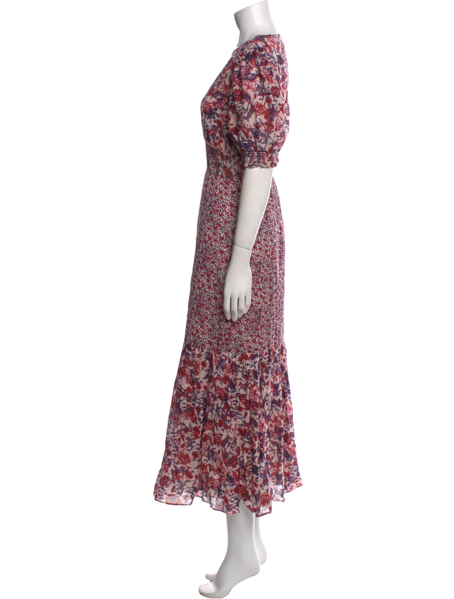 Saylor Floral Print Long Dress