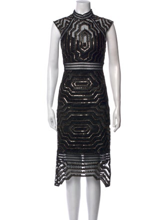 Saylor Lace Pattern Midi Length Dress