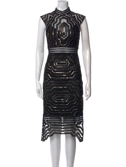 Saylor Lace Pattern Midi Length Dress