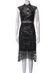Saylor Lace Pattern Midi Length Dress