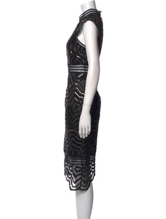 Saylor Lace Pattern Midi Length Dress