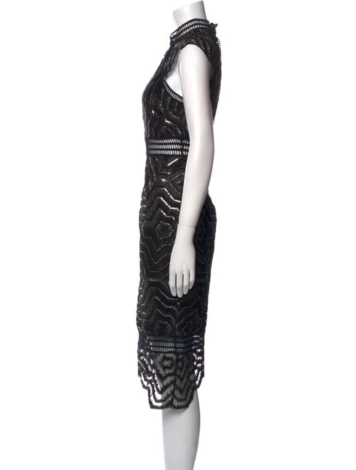 Saylor Lace Pattern Midi Length Dress