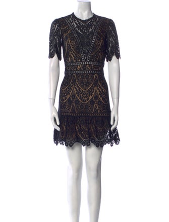 Saylor Lace Pattern Mini Dress