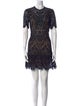 Saylor Lace Pattern Mini Dress