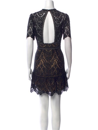 Saylor Lace Pattern Mini Dress
